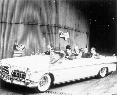 Photograph of Nikita Khruschev in a Buick.