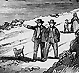 (What's New image: 
Engraving of two men and a dog.)