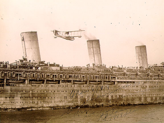 Scanned photo of troopship Leviathan.