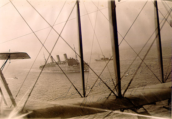 Scanned photo of troopship Leviathan.