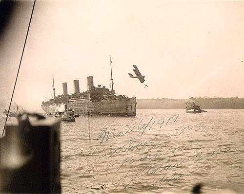 Scanned photo of troopship Leviathan.