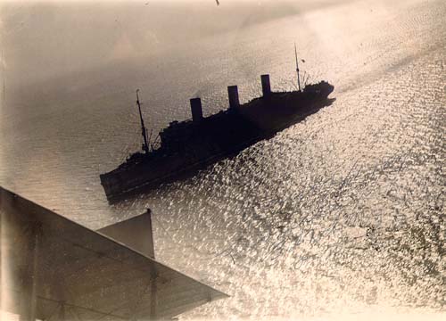 Scanned photo of troopship Leviathan.