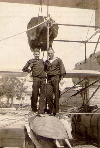 Scanned photo of Hugh Adams and friend.