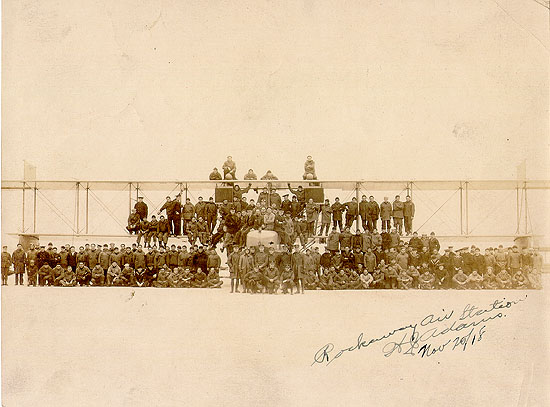 Scanned group photo at Rockaway Air Station.