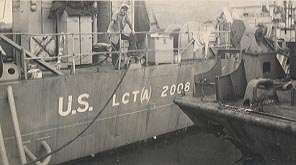 Scanned portrait of Clarence Christ on board ship.