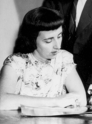 Photo of Esther Bubley (detail of group photo).