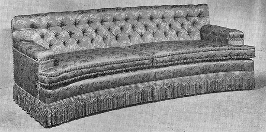 Scanned image of a couch from a 1957 advertisement.