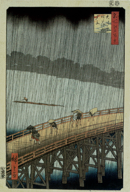 Bridge_at_Ohashi_by_Ando_Hiroshige.