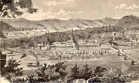 Scanned 
illustration of Pittsburg circa 1885.