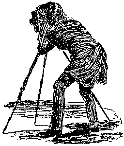 Drawing of an 
old-time photographer.