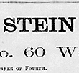 Thumbnail: Scanned advertisement for Stein Bros. clothing 
(detail).