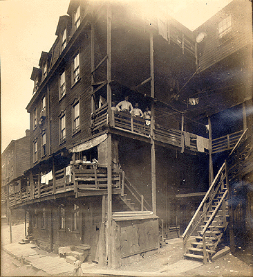 Photograph 
of one of the worst tenements.