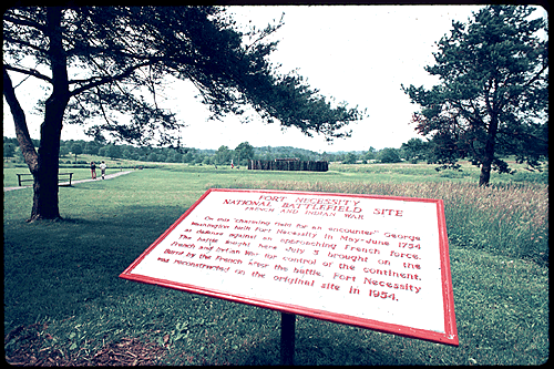 Scanned slide of Fort Necessity.