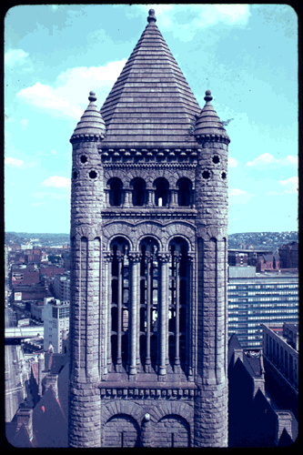 Scanned slide of Allegheny County Courthouse, main tower.