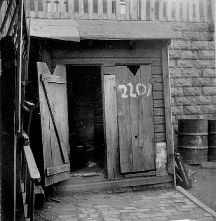 Scanned photo of privies on Gironda Street.