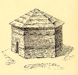 Scanned drawing of the Block House.