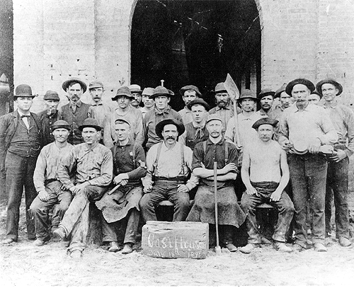 Scanned photo of Eliza Blast Furnace crew.