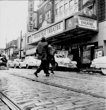 Scanned photo of Centre Avenue, 1951.