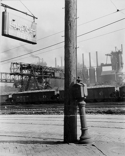 Scanned photo of steel mill in Duquesne, PA.